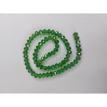 Бусины на леске стеклянные граненые d 8 мм зеленые AB, цена за 20 шт